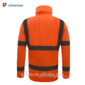 ANSI 107 Réfléchissant Haute Visibilité Hiver Veste De Sécurité Imperméable À L&#39;eau Salut Vis Vêtements De Travail Parka Orange Imperméable